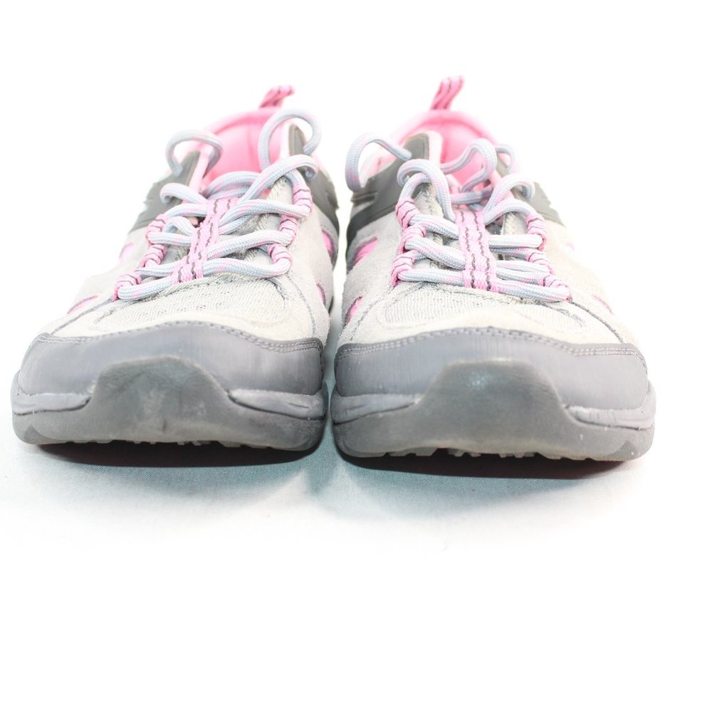 Lands' End Gray Pink Mesh Walking Sneakers Shoes - Picture 5 of 9